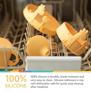 Foto 3 | Foto 3 | Plato Redondo De Silicona Nuby Jirafa Verde Para Niños Pequeños