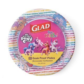 Foto 1 | Foto 1 | Platos De Papel Glad For Kids Rayas Coloridas My Little Pony Para Niños