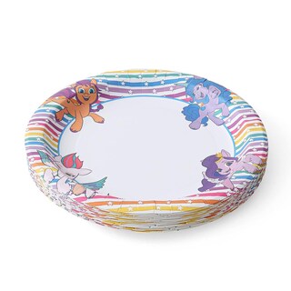 Foto 3 | Foto 3 | Platos De Papel Glad For Kids Rayas Coloridas My Little Pony Para Niños