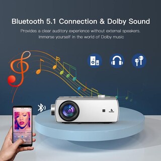 Foto 6 | Foto 6 | Proyector Nexigo Bluetooth Wifi Pj10 1080p Alta Luminosidad Reacondicionado