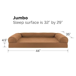 Foto 4 | Foto 4 | Sofá Ortopédico Acolchado Para Mascotas Furhaven Rojo Vino Y Café Cálido