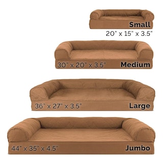 Foto 3 | Foto 3 | Cama Ortopédica Para Mascotas Furhaven Sofa Pequeña Rojo Vino Café Cálido