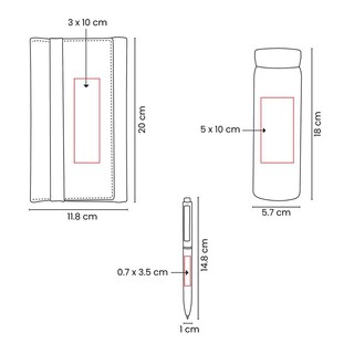 Foto 7 | Foto 7 | Paquete 10 Piezas Set Promocional Con Termo Libreta Y Bolígrafo Personalizable