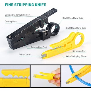 Foto 8 | Foto 8 | Kit De Crimpadora De Red 21 En 1 Para Rj45 Ethernet Con Pelacables Y Tester