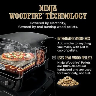 Foto 4 | Foto 4 | Horno De Pizza Exterior Ninja Rojo Terracota 8 En 1 Con Tecnología Woodfire Y Ahumador De Barbacoa