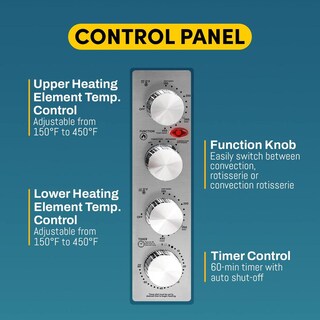 Foto 4 | Foto 4 | Horno Tostador De Convección Elite Gourmet Acero Inoxidable Y Gris Con Doble Puerta Francesa 45 L In