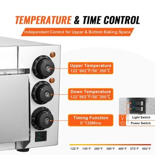 Foto 7 | Foto 7 | Horno De Pizza Eléctrico Vevor 16 Pulgadas 1700 W Con Temperatura Ajustable Y Temporizador De 0 A 60