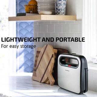 Foto 7 | Foto 7 | Sandwichera Eléctrica Ovente Negro Antiadherente 750w 2 Rebanadas