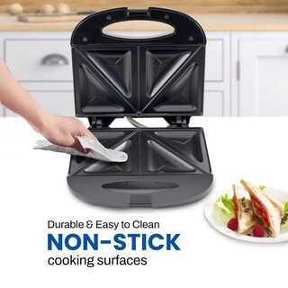 Foto 4 | Foto 4 | Sandwichera Panini Elite Gourmet Negro Superficie Antiadherente 2 Rebanadas