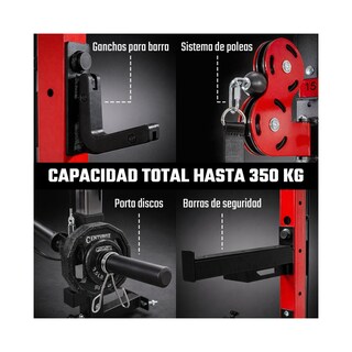 Foto 6 | Foto 6 | Power Rack Empotrado Plegable Gimnasio Multifuncional Poleas Centurfit