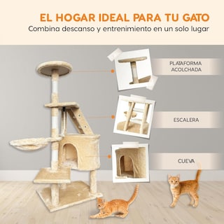 Foto 4 | Foto 4 | Mueble Rascador Para Gato Poli Pets Bambino Multifuncional Con Felpa Suave