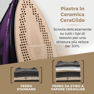 Foto 7 | Foto 7 | Plancha De Vapor Inalámbrica Tower Ceraglide Morada Con Suela De Cerámica Y Vapor Variable