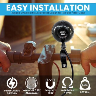 Foto 3 | Foto 3 | Altavoces Todoterreno Pyleusa Negro Impermeables De 2.25 Pulgadas Rango Completo Para Motocicleta