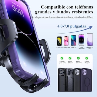 Foto 3 | Foto 3 | Soporte Celular Miracase Negro 3 En 1 Para Automóvil
