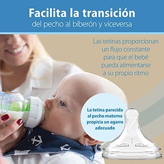 Foto 3 | Foto 3 | Biberón Dr. Brown's De Silicona Flujo Medio Rápido Natural Flow Nivel 3 Cuello Ancho 6 Meses+ 100% S