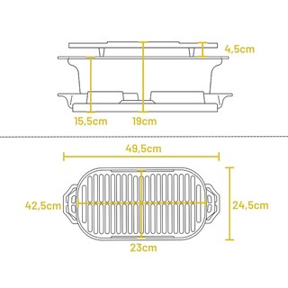 Foto 8 | Foto 8 | Parrilla Profesional Lodge Hierro Fundido Negro