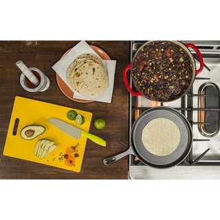 Foto 7 | Foto 7 | Parrilla De Hierro Fundido Lodge Negra Con Protector Rojo