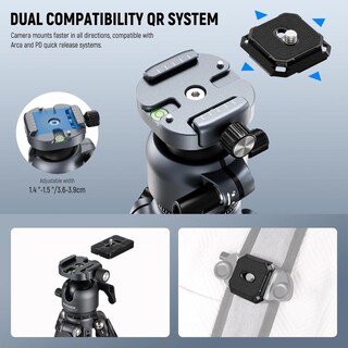 Foto 6 | Foto 6 | Trípode De Viaje Neewer De Fibra De Carbono Negra Con Cabezal De Bola Para Cámara