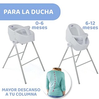 Foto 8 | Foto 8 | Bañera Alta Chicco Gris 2 En 1 Con T De Seguridad Para Bebé