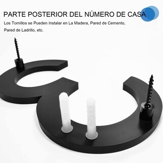Foto 5 | Foto 5 | Números Para Casa Glintyu Negro Mate Abs Engrosado Fácil De Instalar 20 Cm