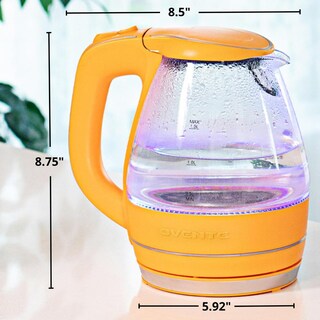 Foto 5 | Foto 5 | Hervidor De Agua Eléctrico Ovente Anaranjado De Vidrio 1.5 Litros Sin Bpa