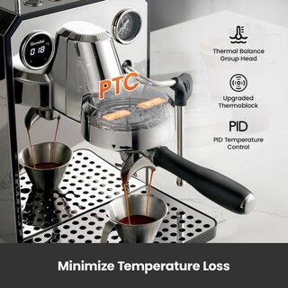 Foto 7 | Foto 7 | Máquina De Café Expreso Profesional Semiautomática Con Espumador Y Tanque Extraíble 64 Onzas 15 Barr