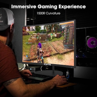 Foto 3 | Foto 3 | Monitor Led Curvado Sceptre Negro 27 Pulgadas Fhd 1080p 75hz Hdmi Vga Altavoces Integrados 2019