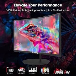 Foto 6 | Foto 6 | Monitor Led Curvado Sceptre Negro 27 Pulgadas Fhd 1080p 75hz Hdmi Vga Altavoces Integrados 2019