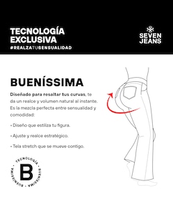 Foto 8 | Foto 8 | Jeans Barrel Tiro Super Alto Buenissima 0195stmc Seven Jeans