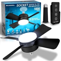 Ventilador De Techo Bell + Howell Negro Con Luces Led Y Control Remoto