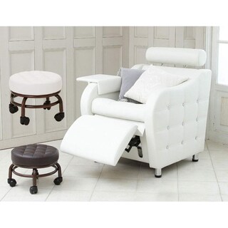 Foto 3 | Foto 3 | Silla De Pedicure Elitzia Blanco Con Taburete Para Salón De Belleza