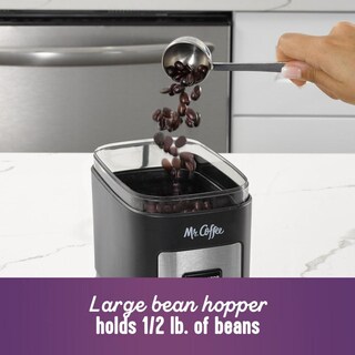 Foto 8 | Foto 8 | Molinillo De Café Automático Mr. Coffee Borde Negro E Inoxidable Con 12 Molinos Personalizados