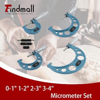Foto 3 | Foto 3 | Juego De Micrómetros Findmall 0-4 Pulgadas De Precisión Exterior