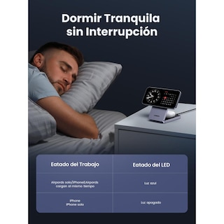 Foto 4 | Foto 4 | Cargador Inalámbrico Ugreen Negro Magflow 15w 2 En 1 Plegable Compatible Con Magsafe Para Iphone Y A