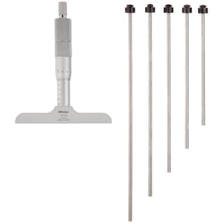 Foto 1 | Foto 1 | Medidor De Profundidad Mitutoyo Vernier Micrómetro Con Varillas Intercambiables Rango 0-100 Mm Gradu