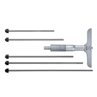 Foto 2 | Foto 2 | Medidor De Profundidad Mitutoyo Vernier Micrómetro Con Varillas Intercambiables Rango 0-100 Mm Gradu
