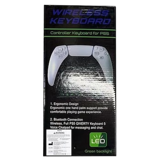 Foto 2 | Foto 2 | Teclado Retroiluminado Verde Moko Negro Para Controlador Ps5 Con Altavoz Incorporado Y Conector De A