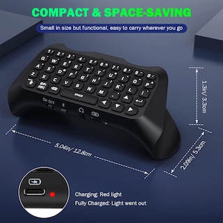 Foto 8 | Foto 8 | Teclado Retroiluminado Verde Moko Negro Para Controlador Ps5 Con Altavoz Incorporado Y Conector De A