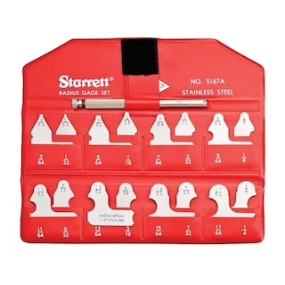 Foto 1 | Foto 1 | Juego De Calibradores De Radio Starrett Acero Inoxidable Con Soporte Para Radios Convexos Y Cóncavos