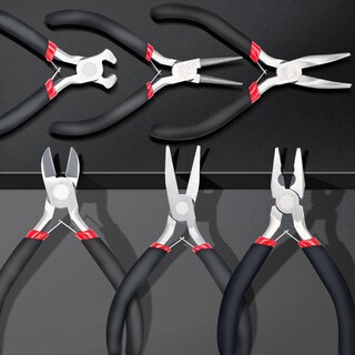 Foto 2 | Foto 2 | Juego De 8 Alicates Para Hacer Joyas Kit De Pinzas Para Bisuteria Punta Corte Engarce Plana Herram