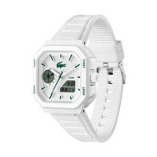Foto 2 | Foto 2 | Reloj Lacoste Para Hombre Lc33 Square 2011506 Silicón 35mm 3 Manecillas Con Esfera Blanca