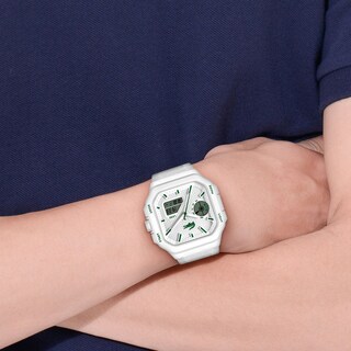 Foto 4 | Foto 4 | Reloj Lacoste Para Hombre Lc33 Square 2011506 Silicón 35mm 3 Manecillas Con Esfera Blanca