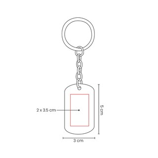 Foto 2 | Foto 2 | Paquete 250 Piezas Llavero Metálico Tipo Placa Militar Satinada-zentrix