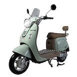 Bicimoto Eléctrica Cappuccino Menta Bikeon 1200w Autonomía 40 Km Velocidad 40 Km/h Estilo Retro