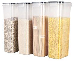 Set De Contenedores Xtellar 4 Piezas Con Tapa Hermética Para Cocina Y Cereal – Transparente