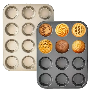 Foto 1 | Foto 1 | Juego De Moldes Para Cupcakes Xtellar 2 Bandejas 24 Cavidades Con Papeles Y Guante Negro