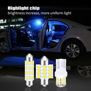 Foto 3 | Foto 3 | Kit De Bombillas Led Para Auto Gkmow T10 31mm 42mm Interior Blanco - Venta Internacional.