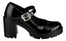 Zapato Tacón Hebilla Dama Green Love Tres Reyes Charol-negro Charol 22.5 Mx