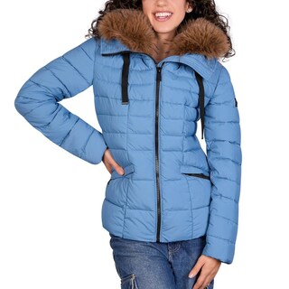 Foto 1 | Foto 1 | Chamarra Corta Capitonada Para Mujer Con Capucha Greenlander Azul