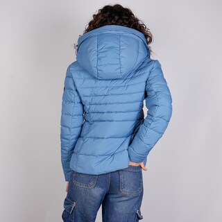 Foto 8 | Foto 8 | Chamarra Corta Capitonada Para Mujer Con Capucha Greenlander Azul